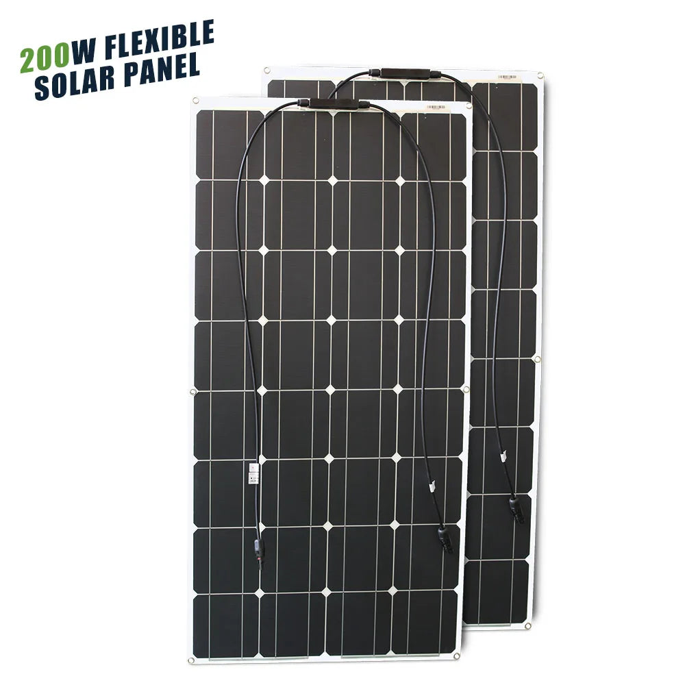 ASUNERGE 12V Flexible Bendable Monocrystalline Solar Panel