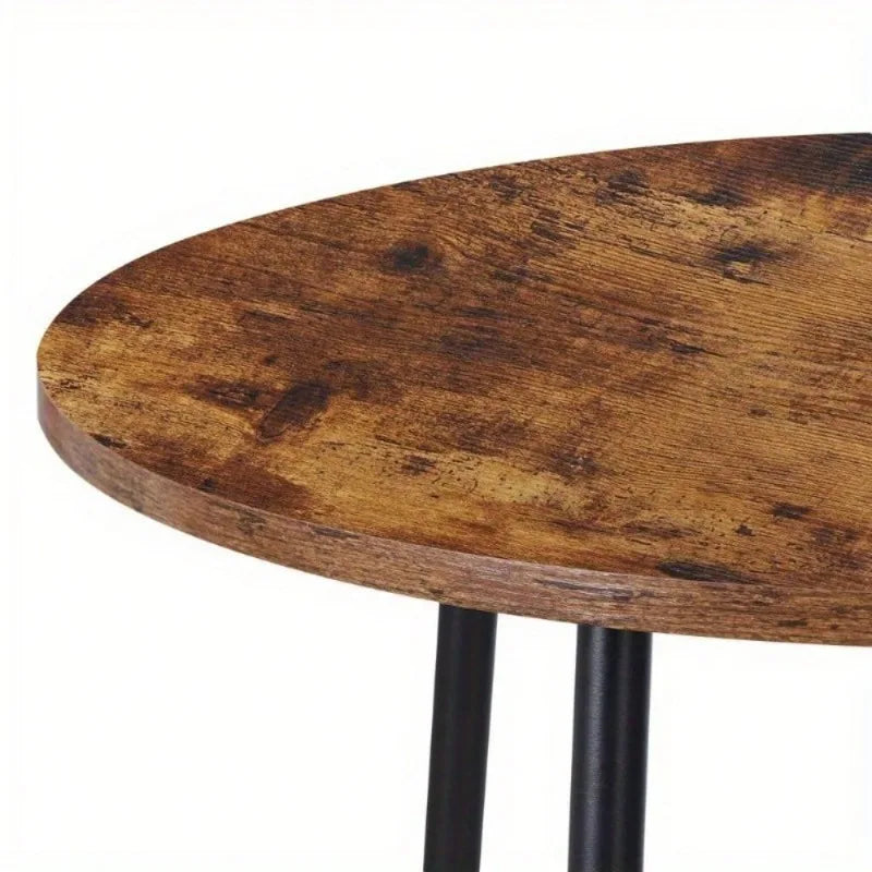 Round Bistro Counter Height Dining Table Set With Stools