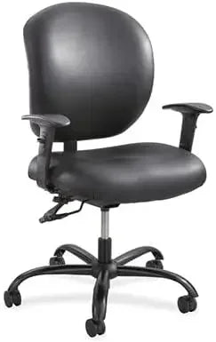 3391BV Alday 24-7 Ergonomic Rolling Task Chair with Vinyl Seat, Optional Arms, 500 lbs. Capacity (Sold Separately)