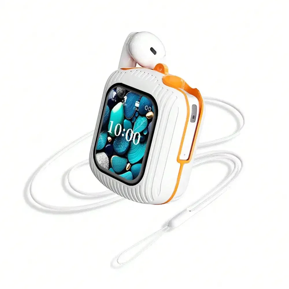 Intelligent wireless touch screen multifunctional earphones ENC noise cancelling Bluetooth earphones can be plugged into TF card