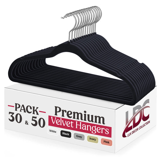 LDC Lux Decor Velvet Hangers Premium Non Slip Heavy Duty