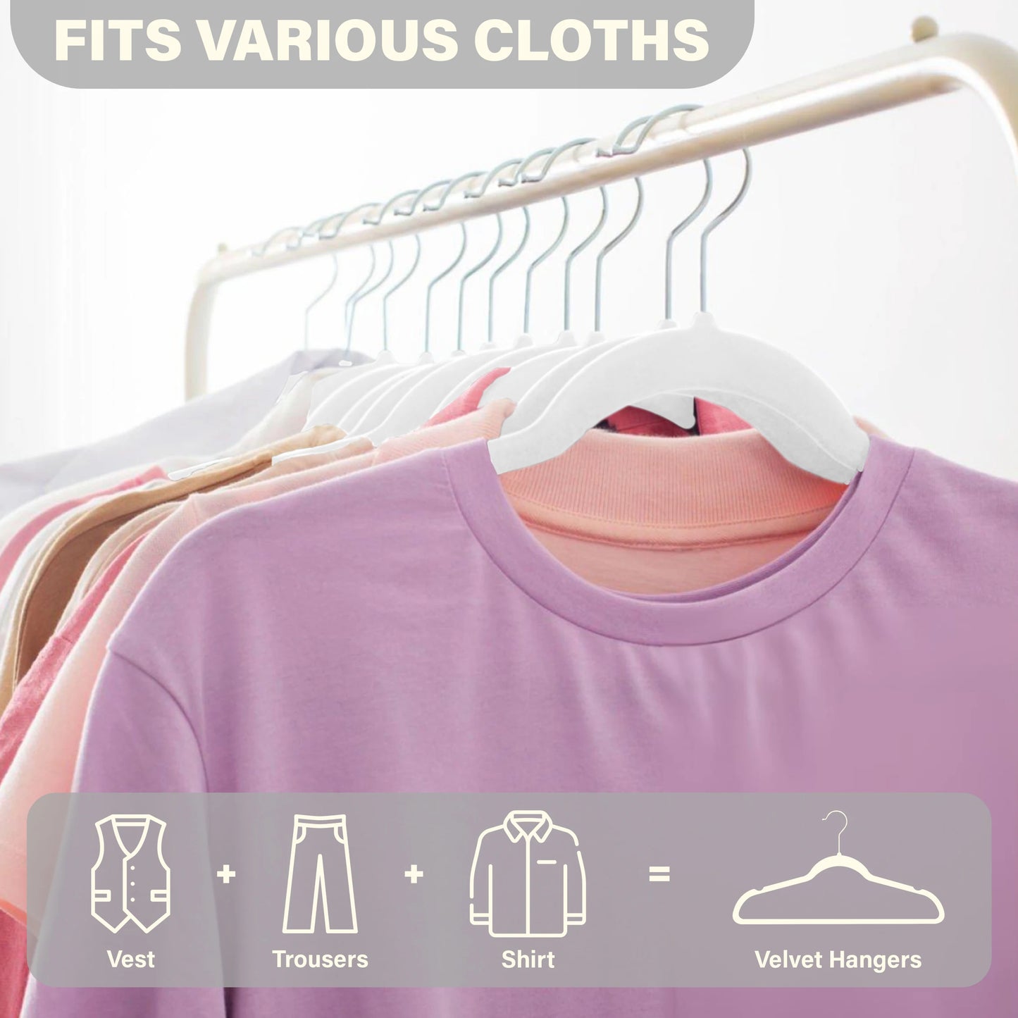 LDC Lux Decor Velvet Hangers Premium Non Slip Heavy Duty