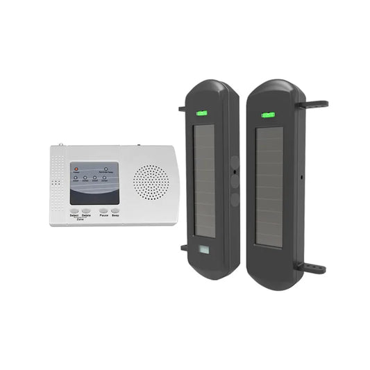HTZSAFE Solar Beam Sensor Driveway Alarm System 800m Wireless Range