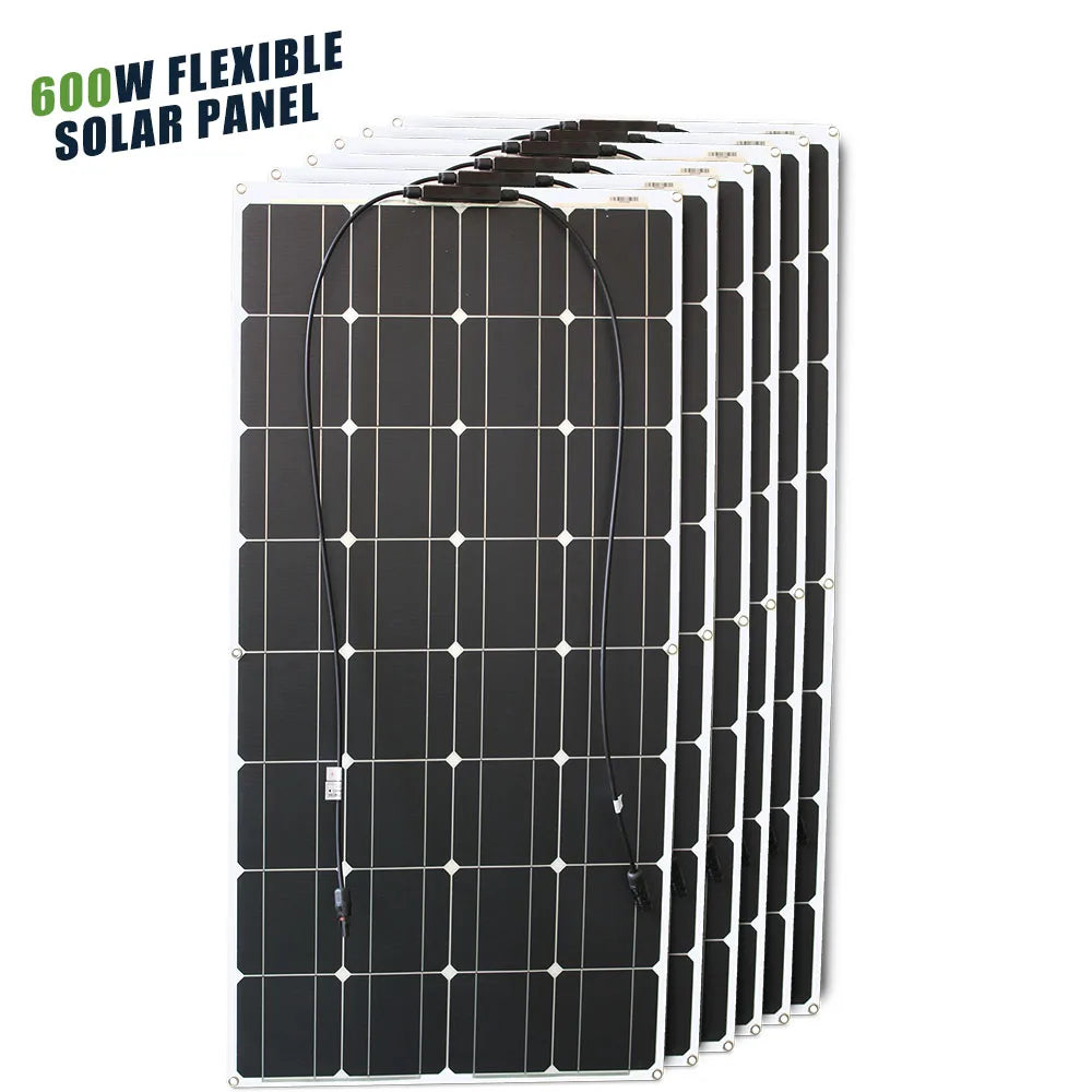 ASUNERGE 12V Flexible Bendable Monocrystalline Solar Panel