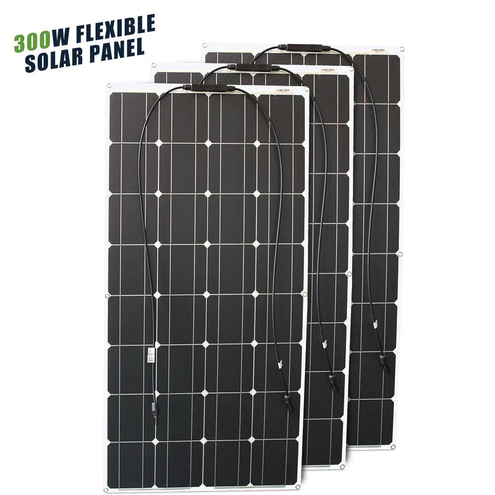 ASUNERGE 12V Flexible Bendable Monocrystalline Solar Panel