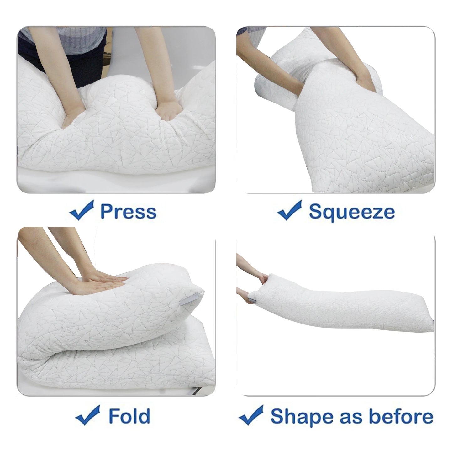 Memory Foam Body Pillow For Adults Long Bed Pillow