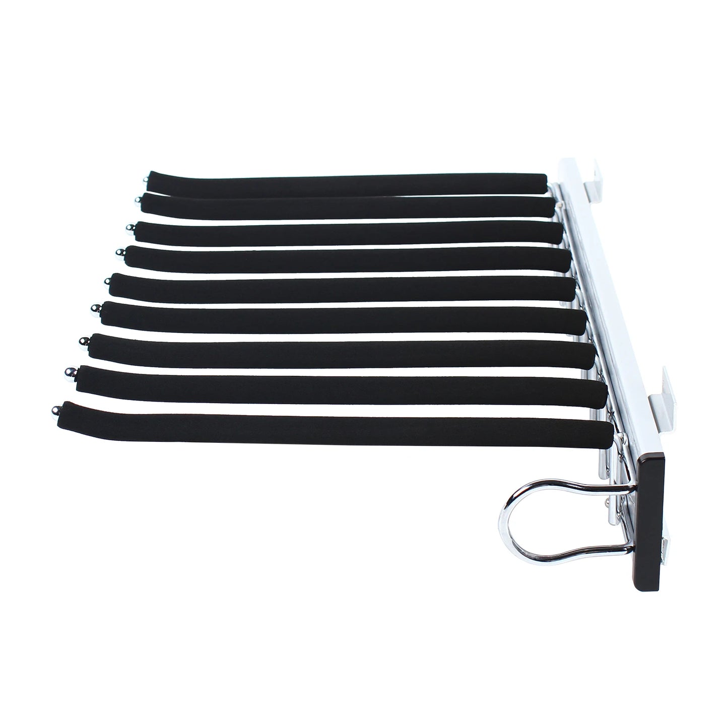 Nine Arm Pull Out Trousers Rack Wardrobe Pants Organizer