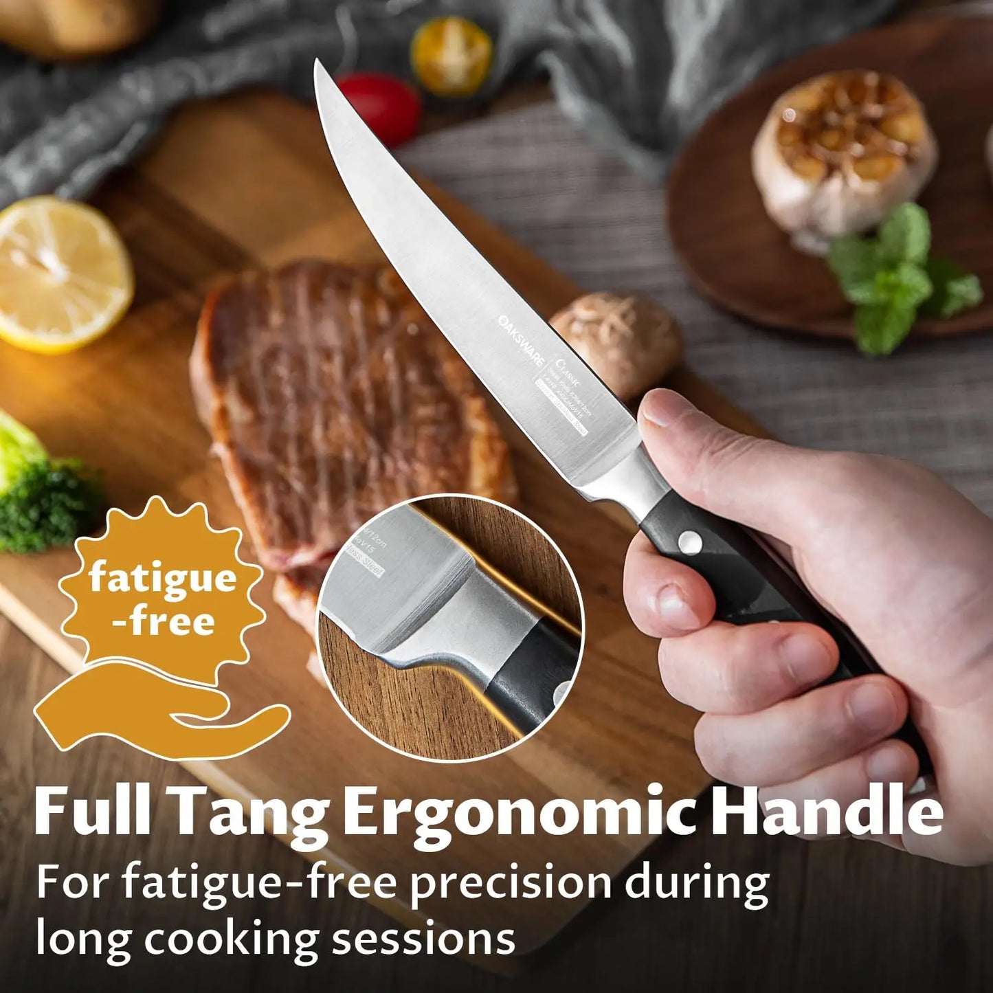 Steak Knives Set Of 8 Non Serrated German Stainless Steel