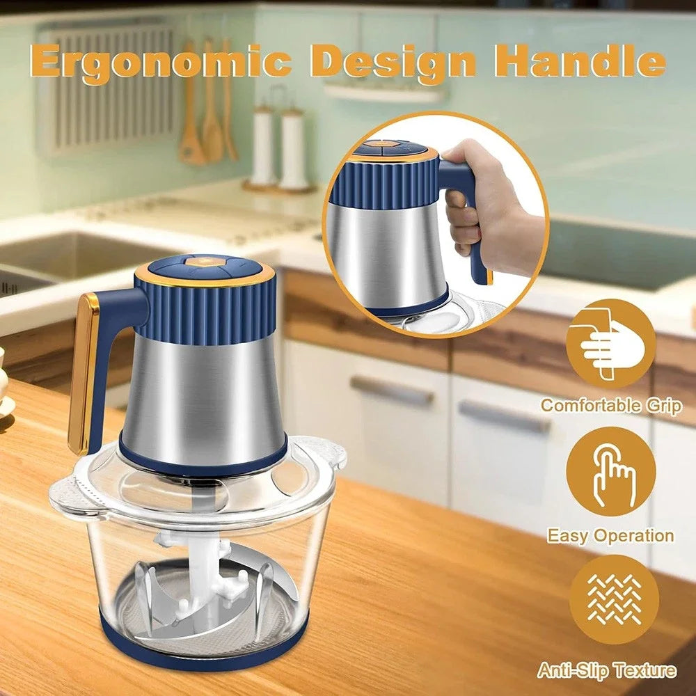 5L Automatic Meat Grinder Stainless Steel Electric Food Crusher Vegetable Slicer Processor Chopper Cuisines Accessoires Tools
