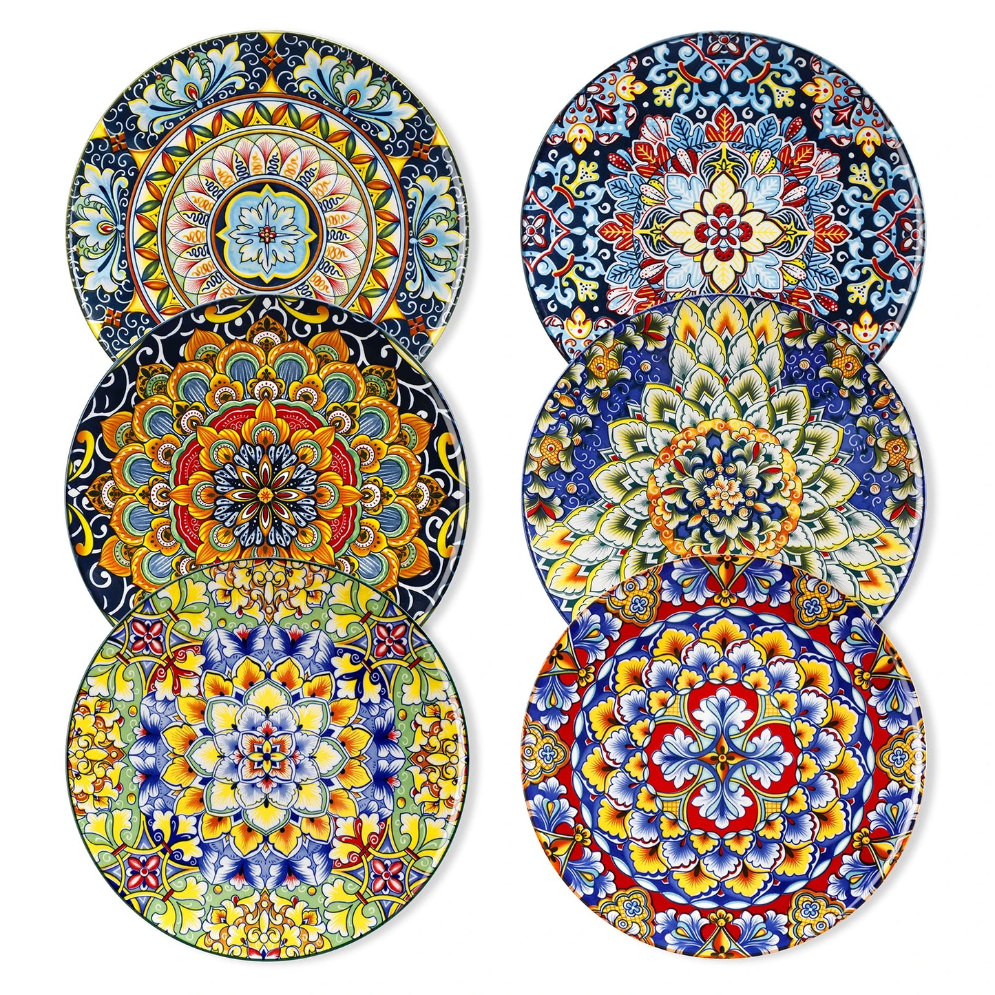 Malacasa Porcelain Dinner Plates Set Six Premium Dinnerware