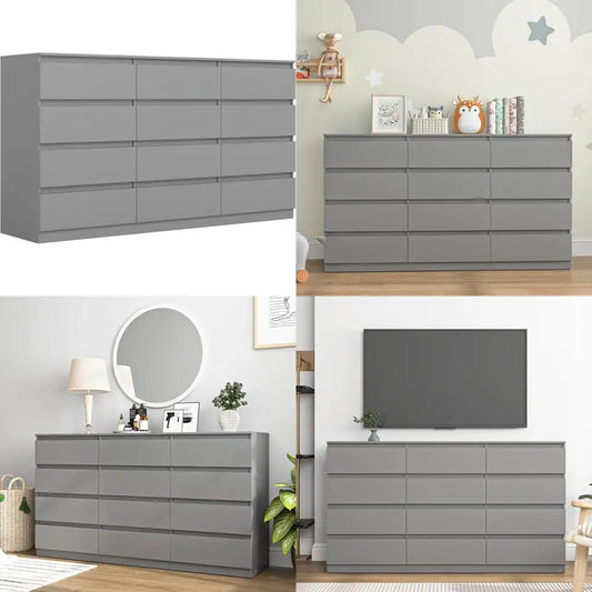 12 Drawer Dresser for Bedroom Storage and Organization
