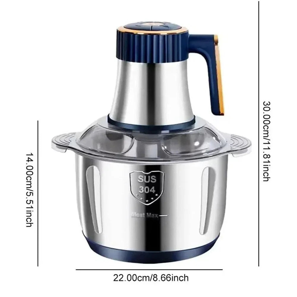 5L Automatic Meat Grinder Stainless Steel Electric Food Crusher Vegetable Slicer Processor Chopper Cuisines Accessoires Tools