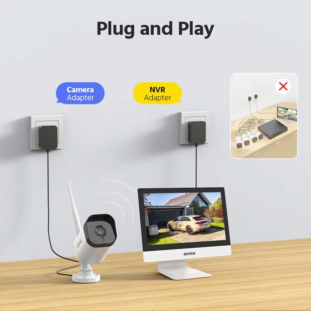 ANNKE 8MP WiFi Security Camera System With Two Way Audio