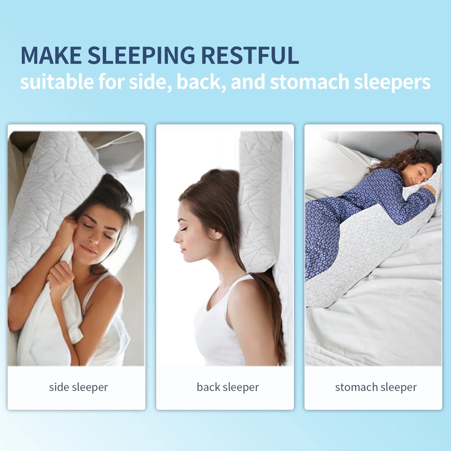 Memory Foam Body Pillow For Adults Long Bed Pillow