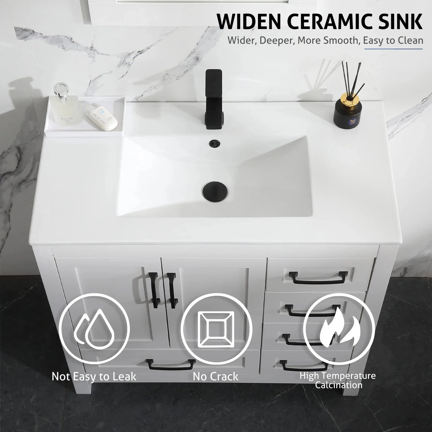 Free Shipping 18" Modern Bathroom Furniture MDF Waterproof Floor Mounted Classics Shaker Wash Vanity Storage Cabinet