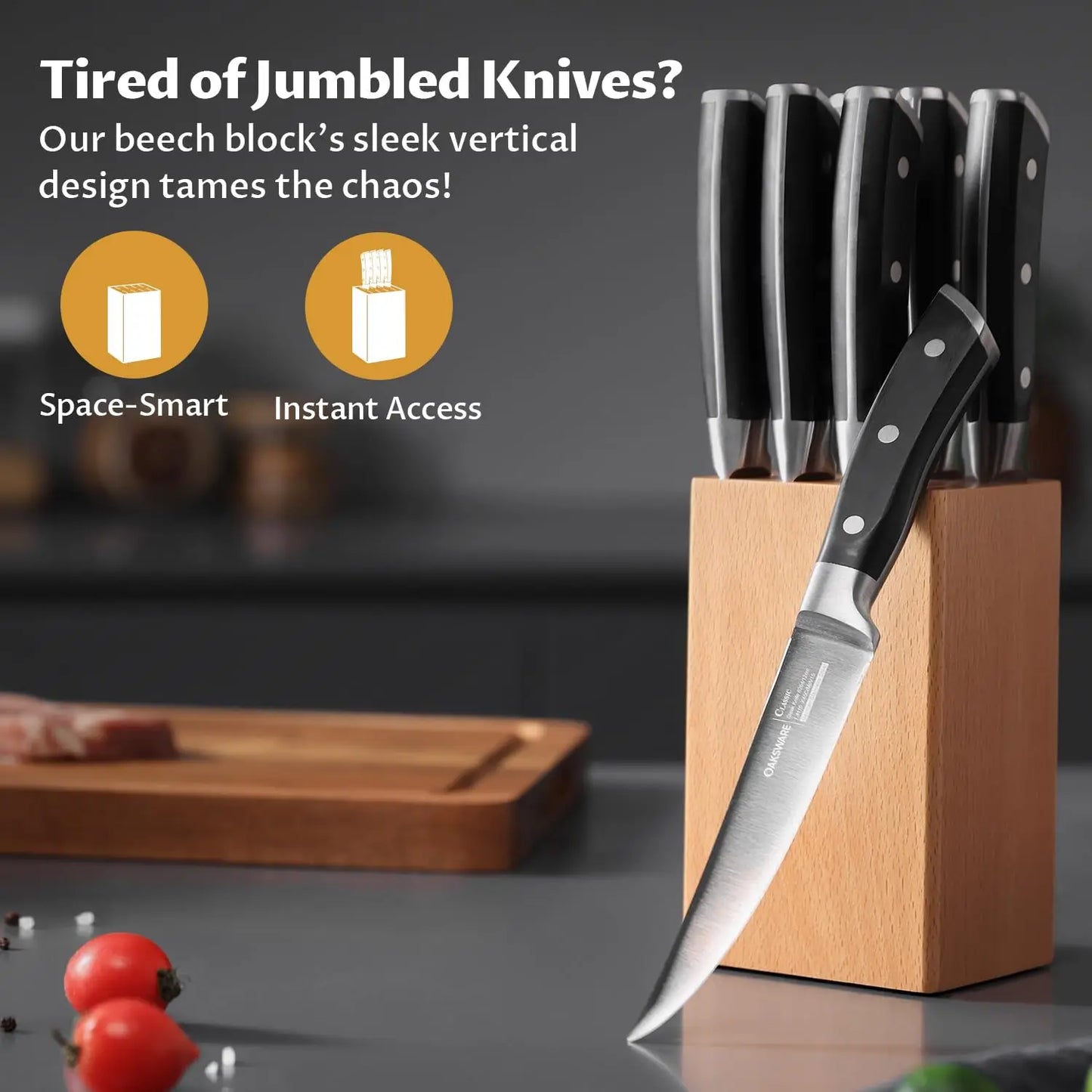 Steak Knives Set Of 8 Non Serrated German Stainless Steel