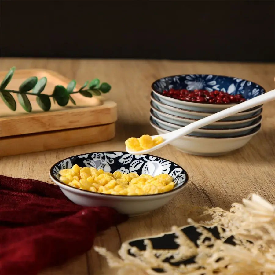 XMSJ 24 Pcs Japanese Soy Sauce Dipping Bowls Set Porcelain