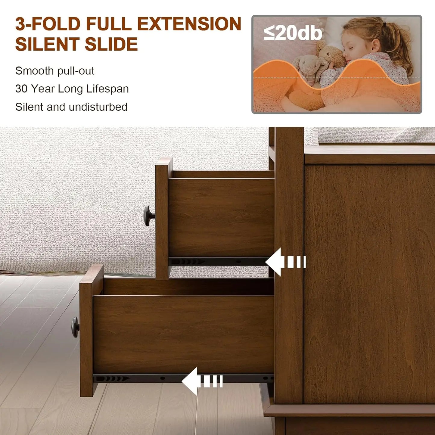 End Table with Flip Top Charging Station Set of 2, Narrow Side Table with 2 Drawers, Type-C & USB Port & Power, Customized