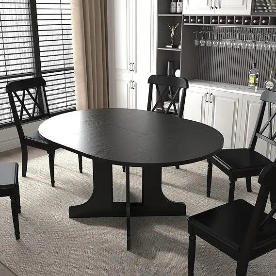 MKDK Extendable Farmhouse Dining Table For 6 To 10