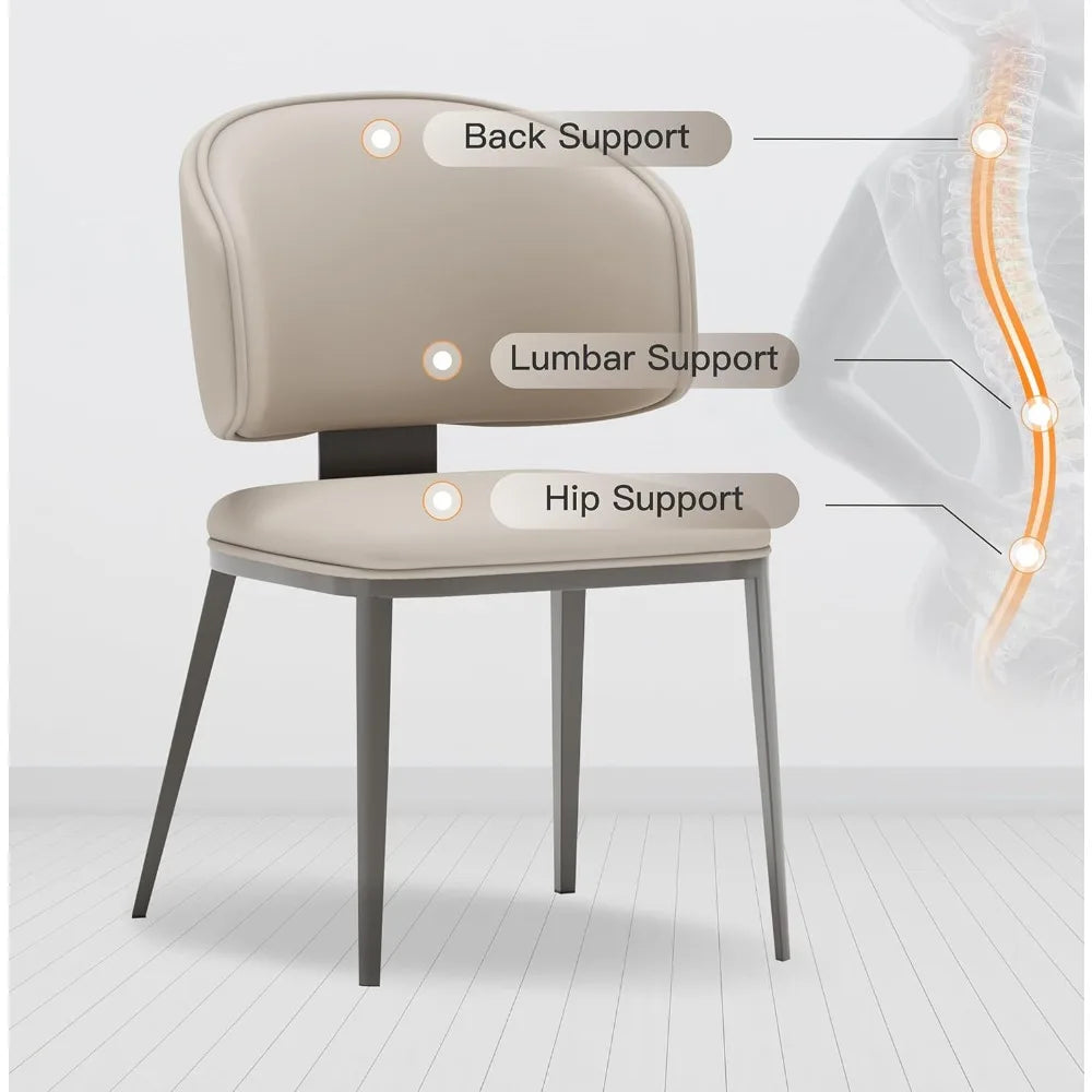 Comfortable Dining Chairs Set, Modern High Backrest, Fashionable Upholstered Kitchen Room Chair, Armless Dinner Room ，Customized