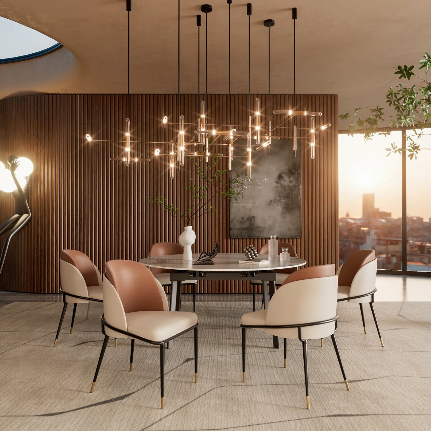 Wisfor Faux Leather Dining Chairs Set Of 2 Upholstered Modern