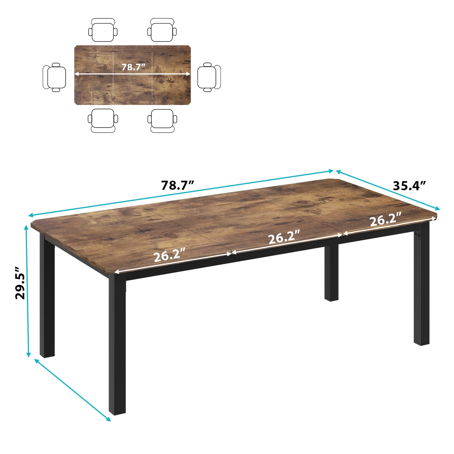 Studyset Modern Morocco Dining Table For Six To Eight People