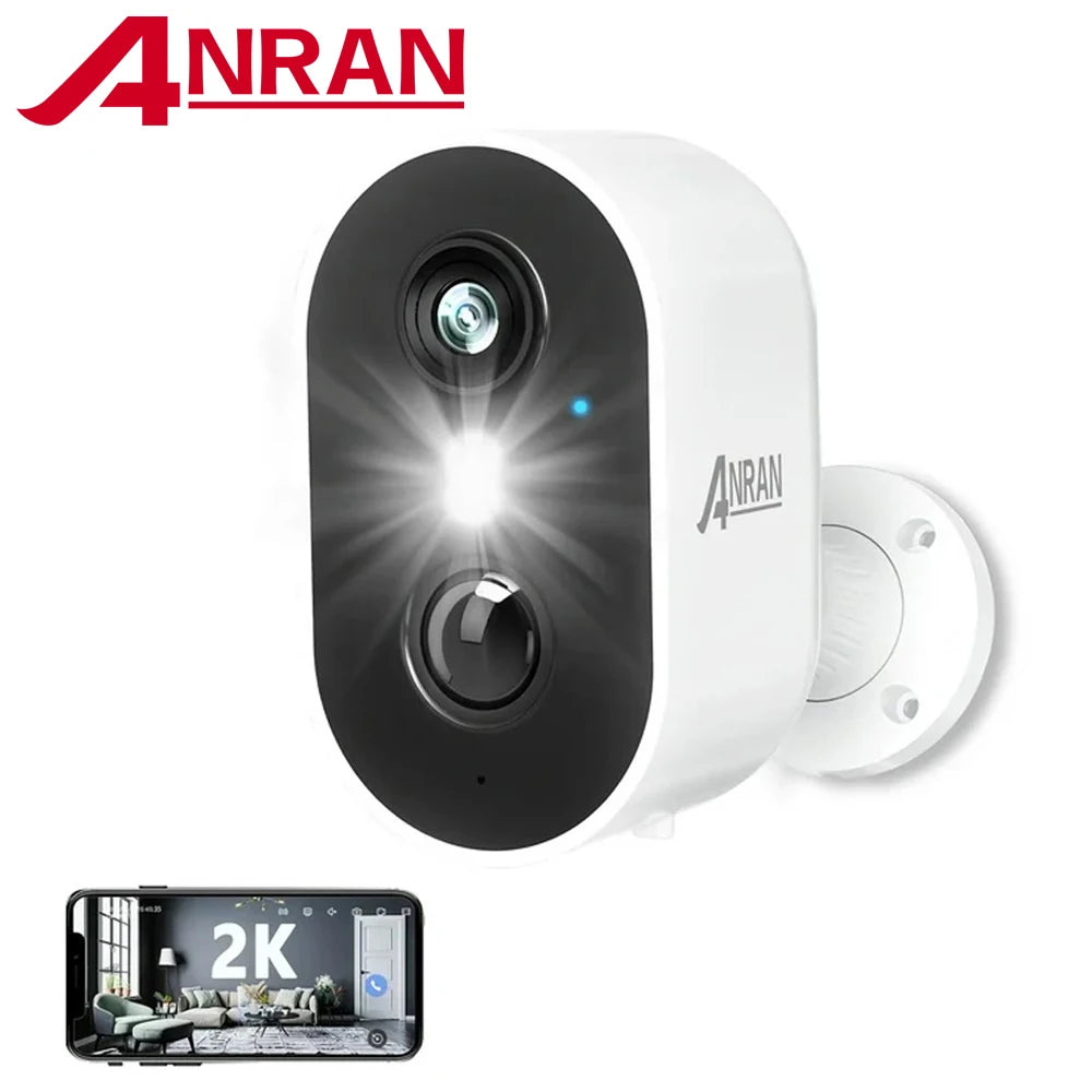 ANRAN 2K Rechargeable Battery Camera WiFi Security Cam