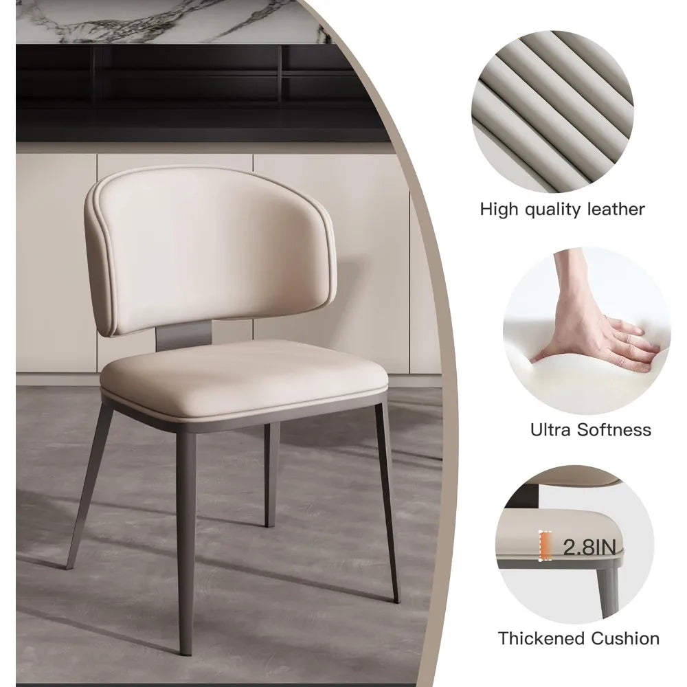 Comfortable Dining Chairs Set, Modern High Backrest, Fashionable Upholstered Kitchen Room Chair, Armless Dinner Room ，Customized
