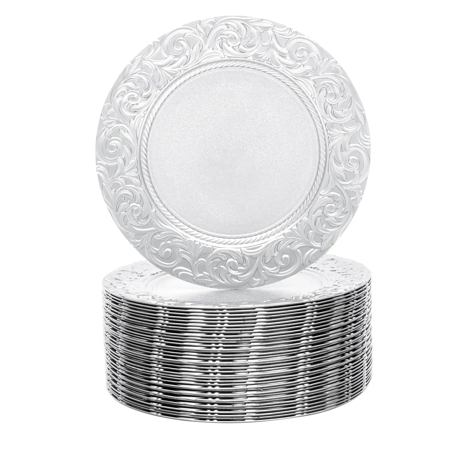 Bymaocar Charger Plates Bulk Set 100 Pieces Serving Tables