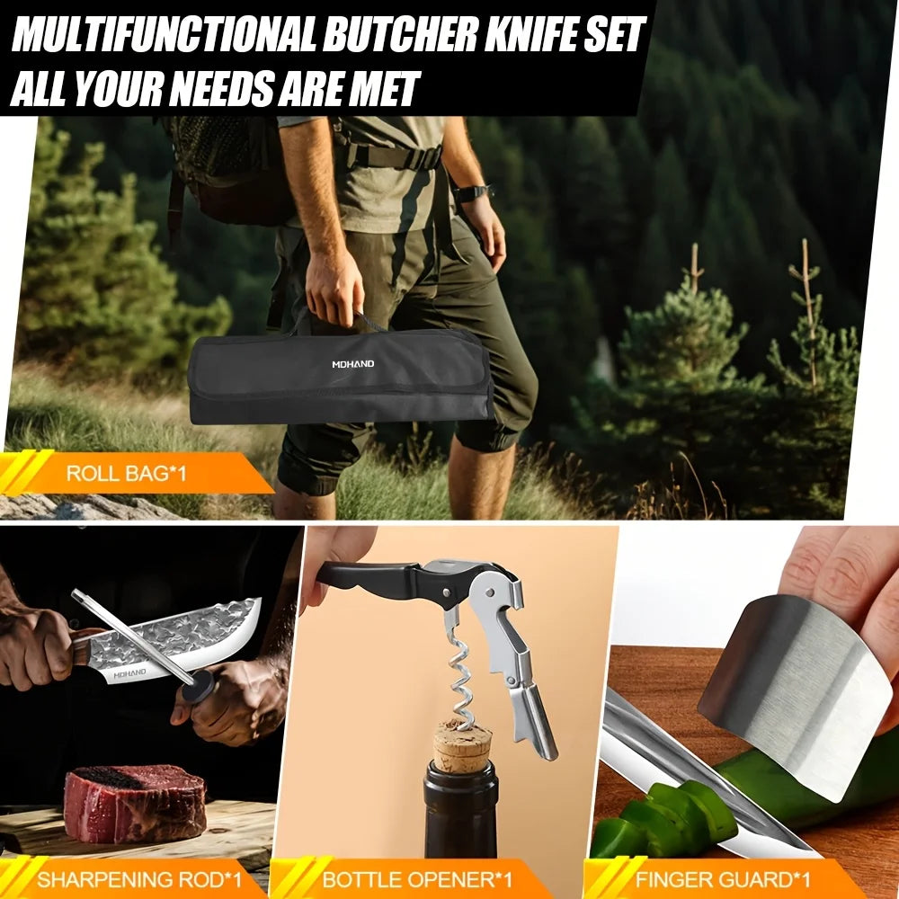 MDHAND Ultra Sharp 14pc Kitchen Knife Set With Cleaver