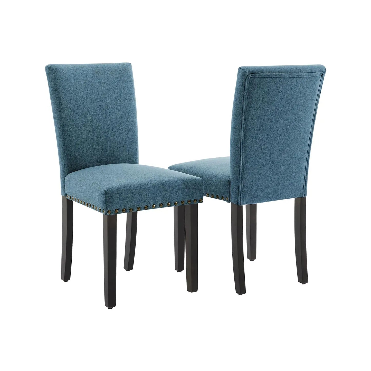 HiMISS Dining Chairs Set Of 2 Upholstered Parsons With Nailhead Trim