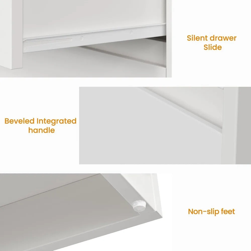 Nightstand with Drawers, Nightstand for Bedroom, Large End Table Bedside Table for Home and Office,Customized