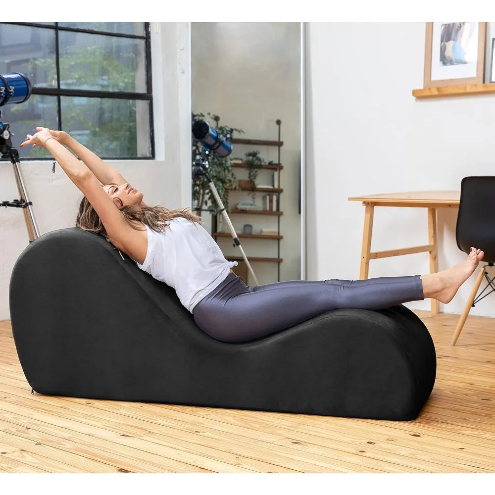 Sleek Chaise Lounge for Yoga and Relaxation at Home