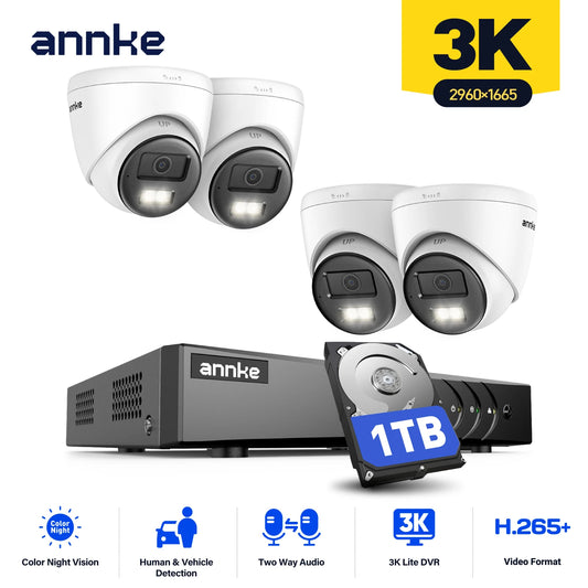 ANNKE 8CH 3K CCTV Surveillance System With Two Way Audio