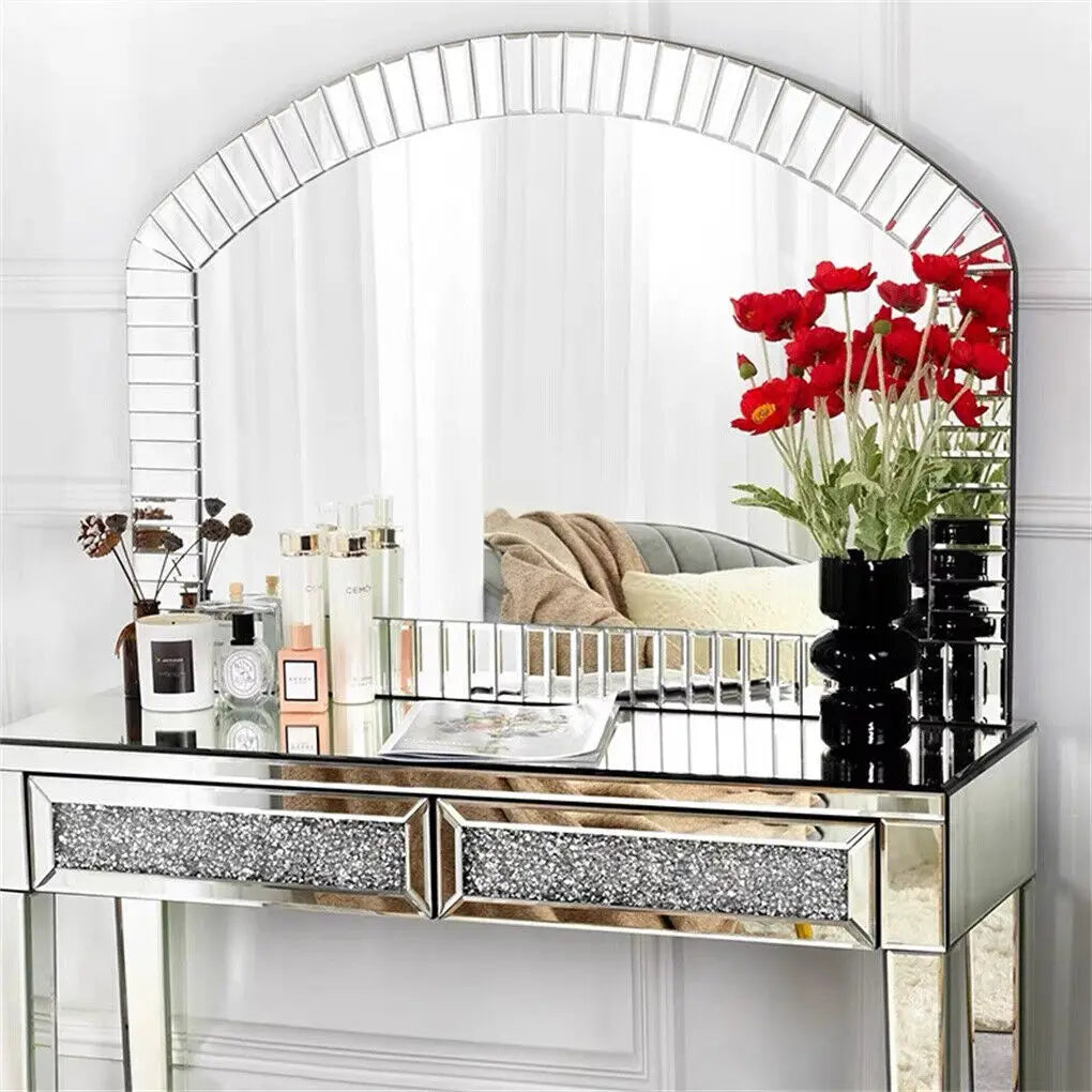 BORWARTH Arched Wall Mirror With Beveled Glass Frame