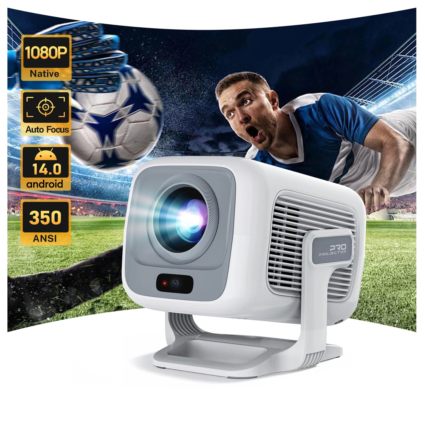 LynCast 4K Android Projector With WiFi 6 BT 5.4 Outdoor