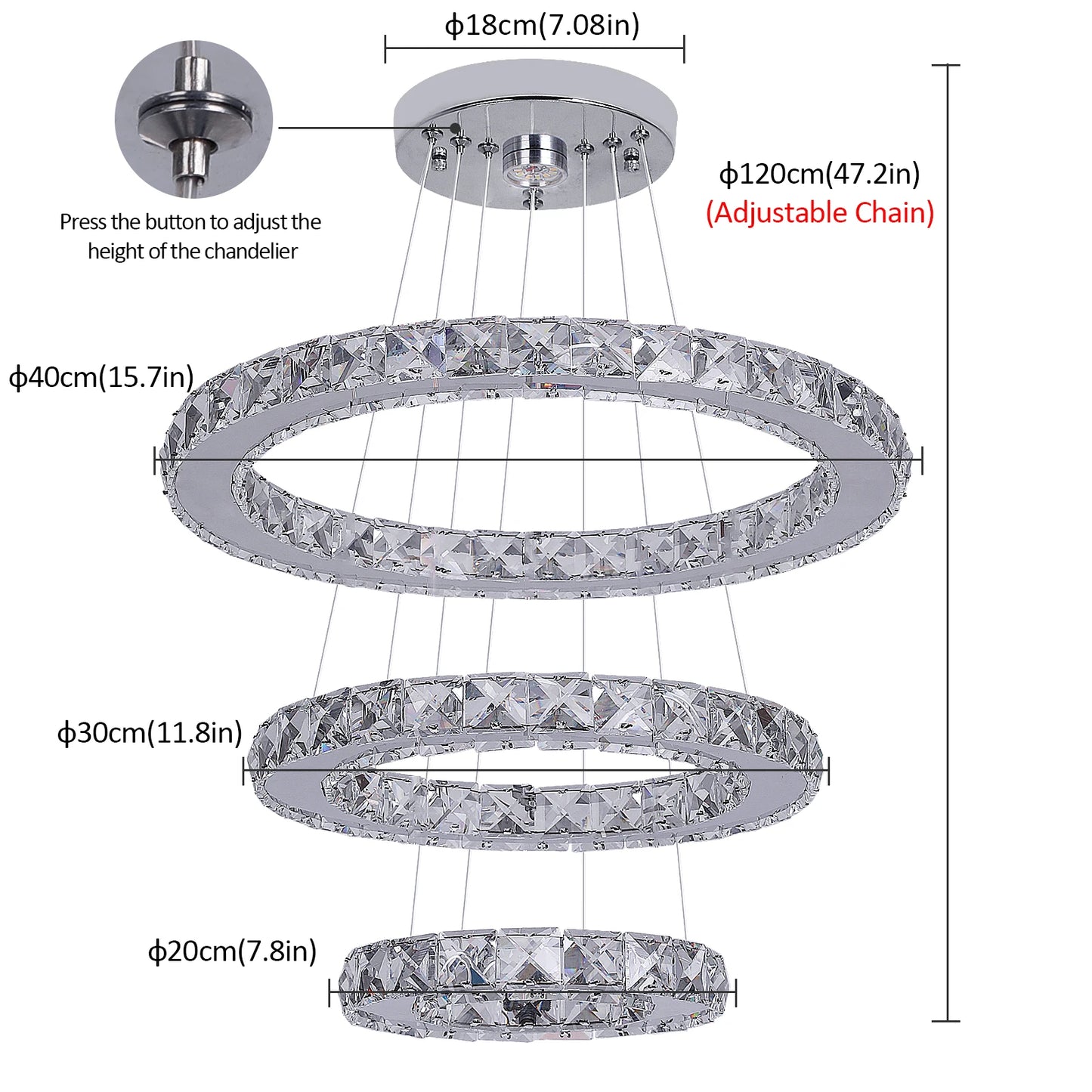 French luxury crystal chandeliers Hall living room Led ceiling lamp pendant ceiling light Room Kitchen Dining table decoration ﻿