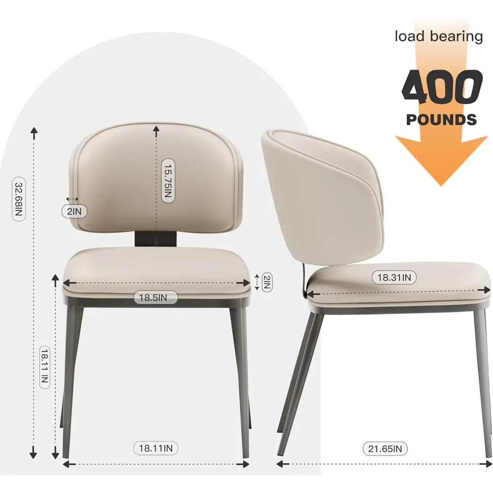 Comfortable Dining Chairs Set, Modern High Backrest, Fashionable Upholstered Kitchen Room Chair, Armless Dinner Room ，Customized
