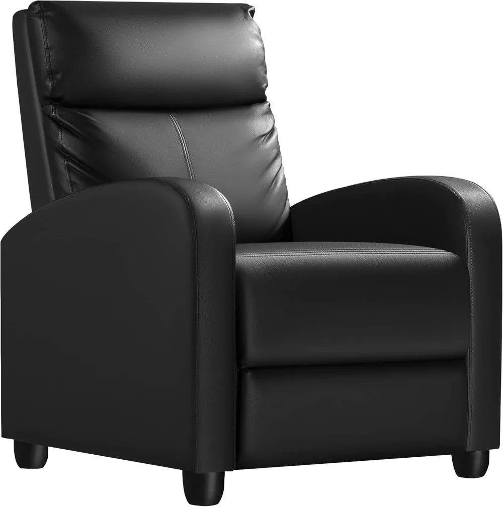 Modern Recliner Chair Padded Seat Pu Leather for Living Room Single Sofa Recliner Seat Club Chair Home Theater Seating