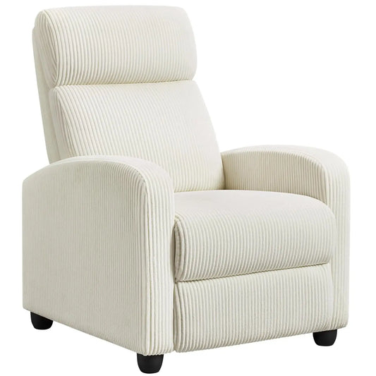 Corduroy Recliner Chair Single Sofa Home Theater Seating Adjustable Modern Reclining Chair for Living Room Bedroom, Customized
