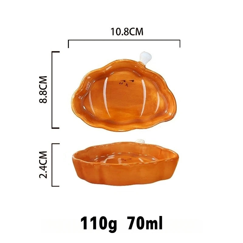 Ceramic Croissant Pattern Dessert Plate Cute Cartoon