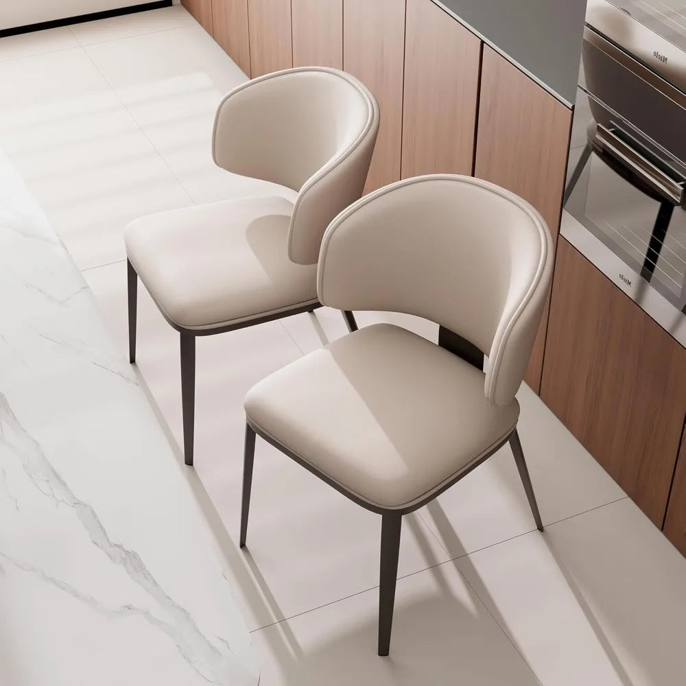 Comfortable Dining Chairs Set, Modern High Backrest, Fashionable Upholstered Kitchen Room Chair, Armless Dinner Room ，Customized