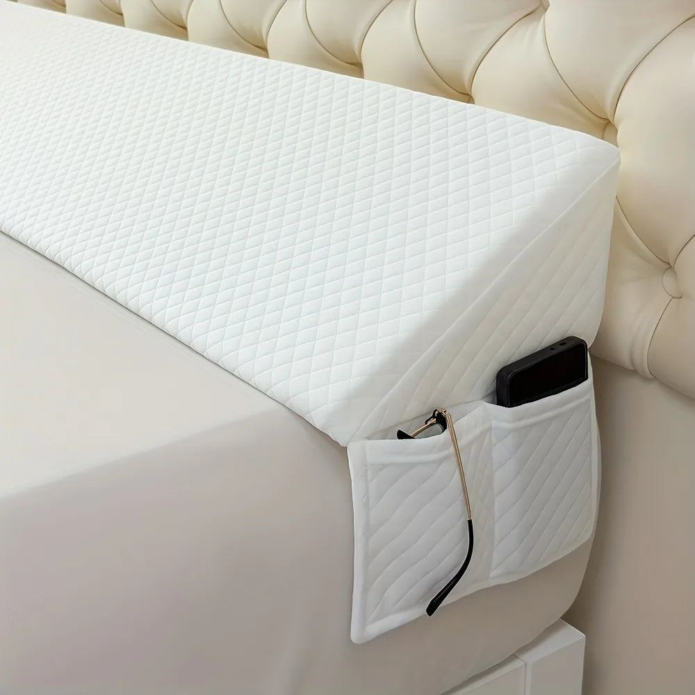 Bed Wedge Pillow - Adjustable 0-7" Gap Filler for Headboard & Mattress/Wall, Backrest, Bed Pillows for Snoring, Spinal Alignment