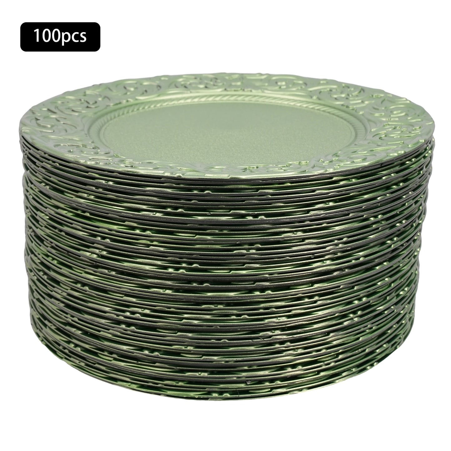 Charger Plates Set 100 Pieces for Wedding Party Decoration