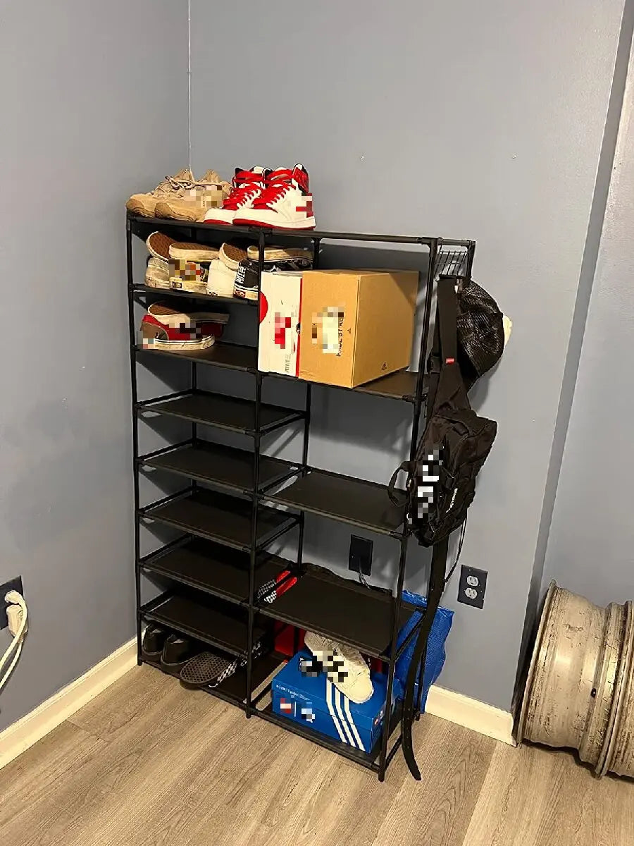 Tall Shoe Rack With Large Capacity Free Standing Heavy Duty
