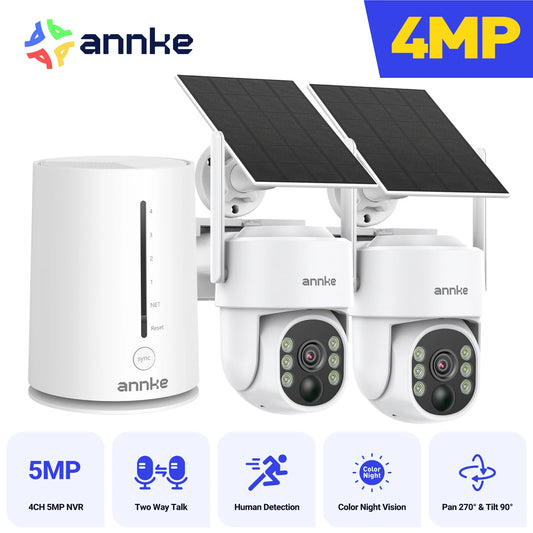 ANNKE 4MP Wireless Security Camera System 4CH NVR IP65