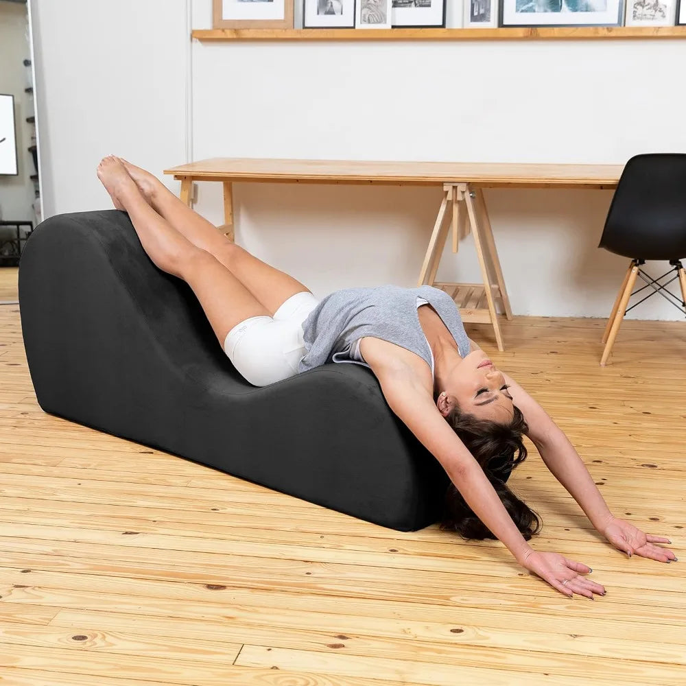 Sleek Chaise Lounge for Yoga and Relaxation at Home