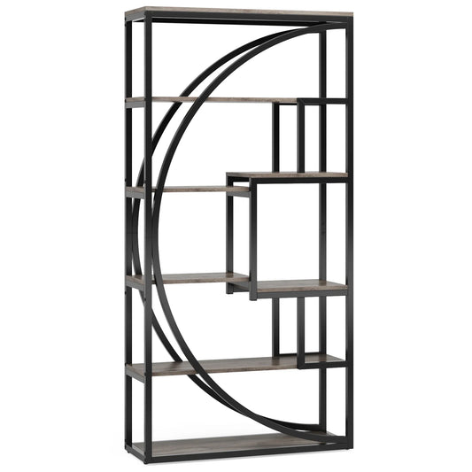 Tribesigns Industrial 5 Tier Etagere Bookcase Shelf