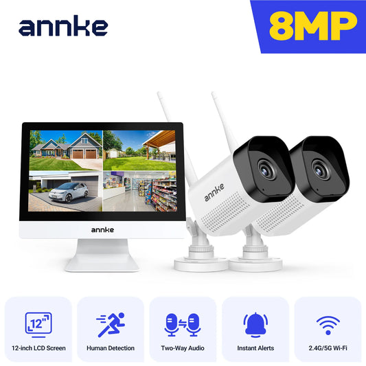 ANNKE 8MP WiFi Security Camera System With Two Way Audio